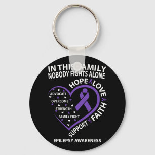 In This Family Nobody Fights Epilepsy Awareness Al Key Ring