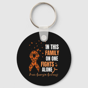 In This Family Nobodys Fight Alone Brain Aneurysm Key Ring