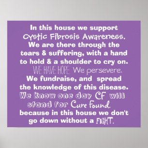 In This House - Cystic Fibrosis Poster