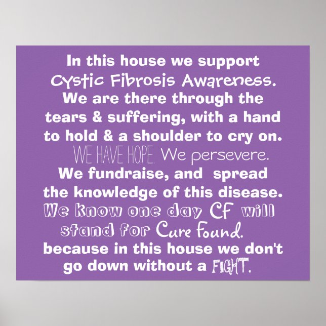 In This House - Cystic Fibrosis Poster (Front)