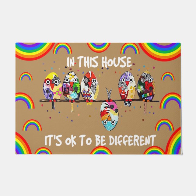 In this house it's ok to be different doormat (Front)