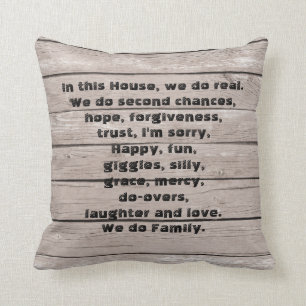 In this house, we do real throw pillow