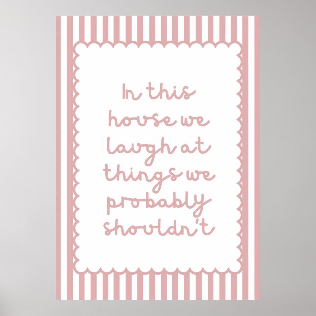 In This House We Laugh Poster (Front)