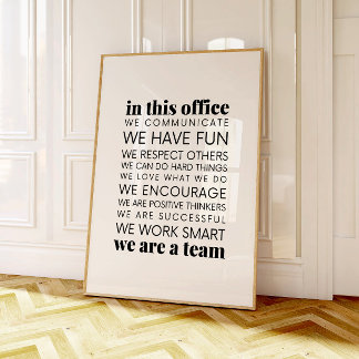 In This Office Rules, Teamwork Quote Print
