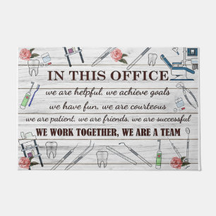 In This Office We Work Together We Are A Team Doormat