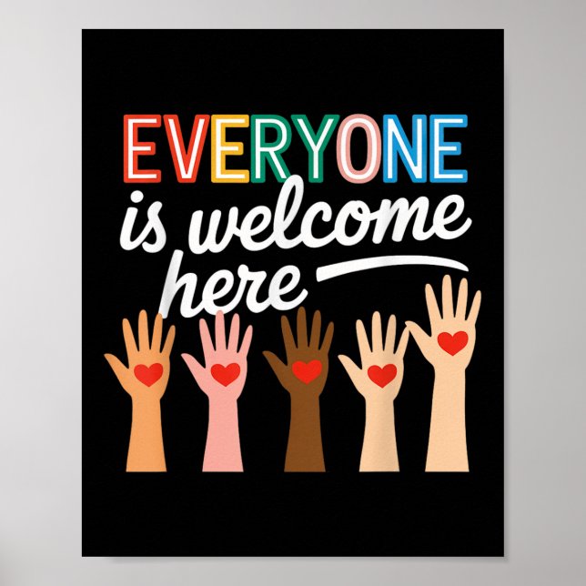 In This Room Everyone Is Welcome Here Teacher Stud Poster (Front)