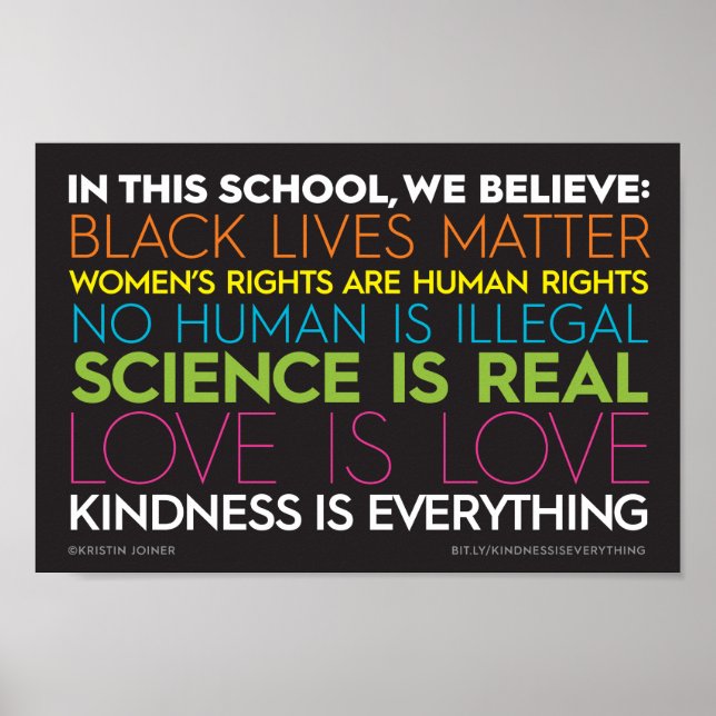 In This School... Kindness Is Everything Sign (Front)