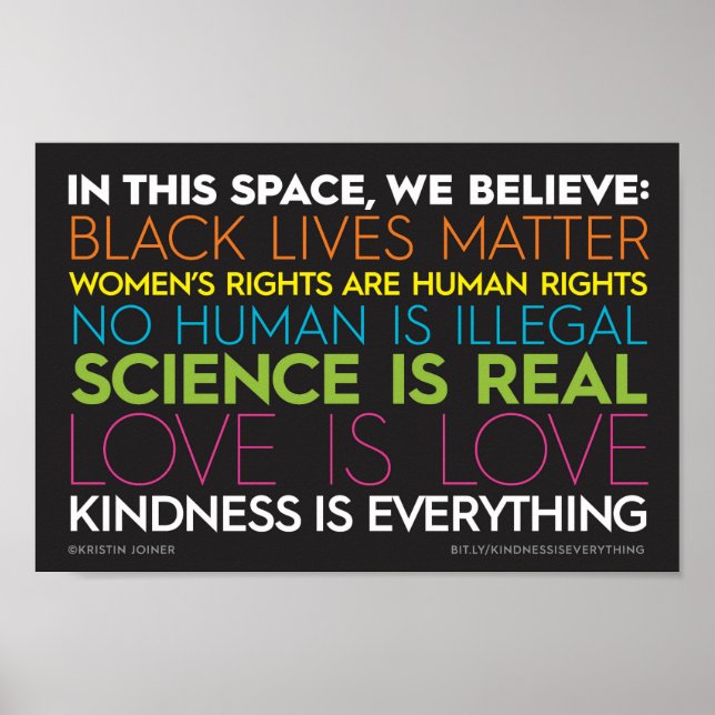 In This Space... Kindness Is Everything Sign (Front)