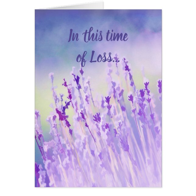 In this Time of Loss, Scripture Comfort Lavender (Front)