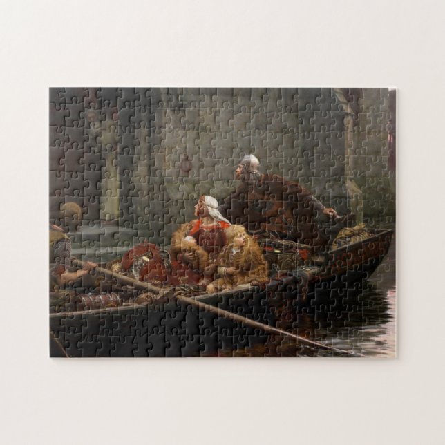 In Time of Peril, c. 1897 by Edmund Leighton Jigsaw Puzzle (Horizontal)