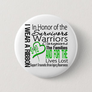 In Tribute Collage Traumatic Brain Injury 6 Cm Round Badge