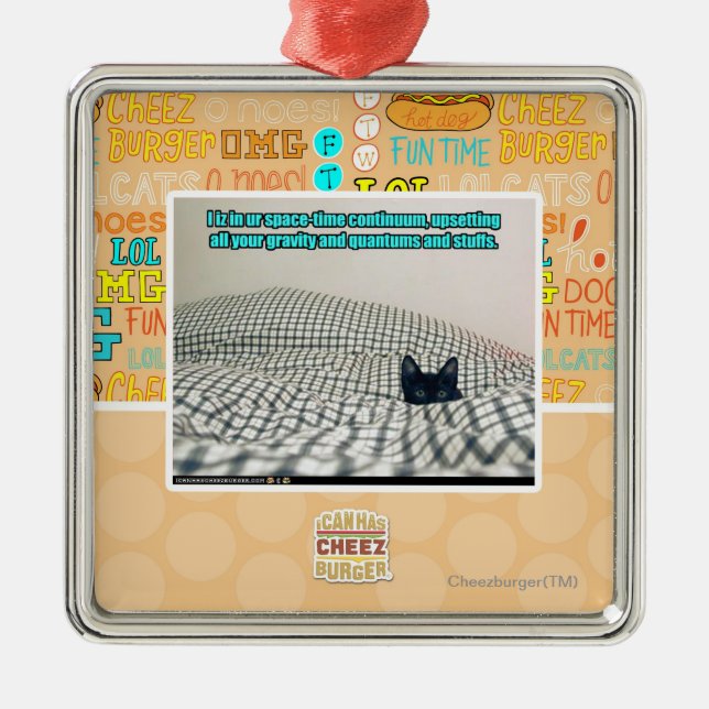 In ur Space Time Continuum Metal Ornament (Front)