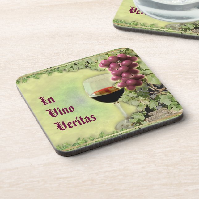 In Vino Veritas Coaster (Left Side)