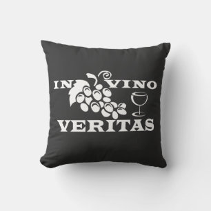 In vino veritas cushion