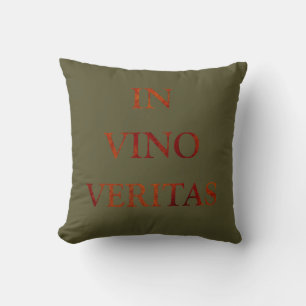 In vino veritas cushion