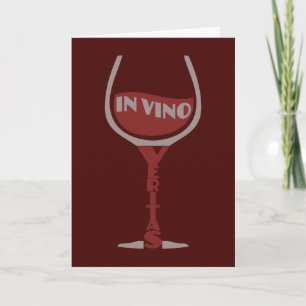 In Vino Veritas custom greeting cards