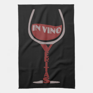 In Vino Veritas custom hand towel