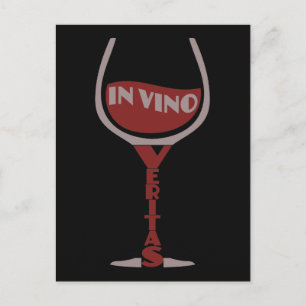 In Vino Veritas custom postcard