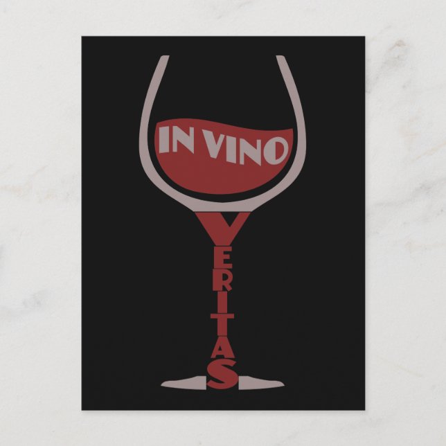 In Vino Veritas custom postcard (Front)