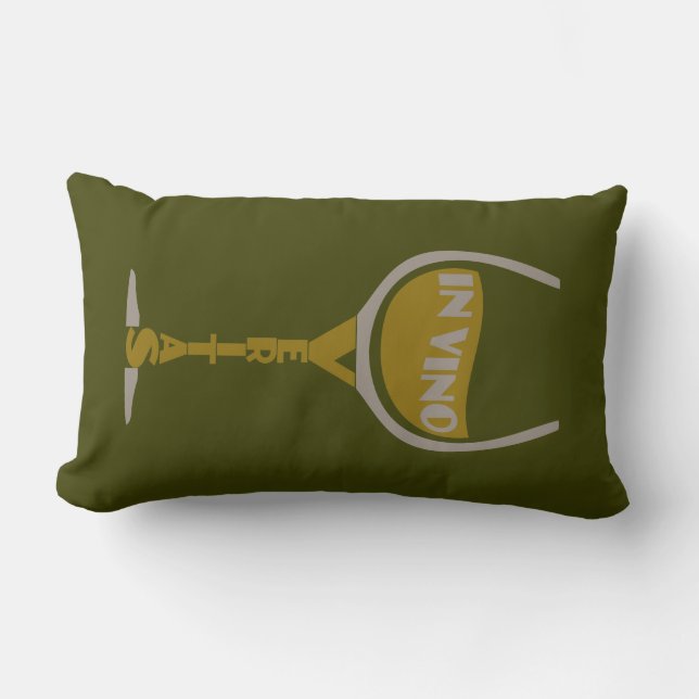 In Vino Veritas custom throw pillow (Front)