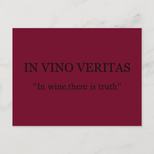 In vino veritas postcard