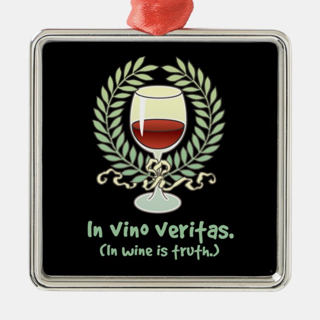In Vino Veritas Wine Ornament (Front)