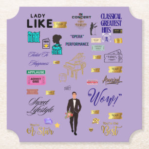 in Vinyl eingeschlagener Flachmann Paper Coaster