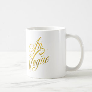 In Vogue Quote Faux Gold Foil Metallic Fashion Coffee Mug