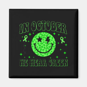 In We October Green Ribon Smile Face Magnet