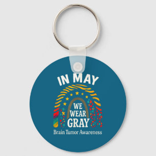 In Wear May Gray Brain Tumor Awareness Key Ring