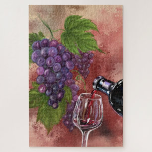 In Wine There Is Truth - Drawing Art Collection - Jigsaw Puzzle