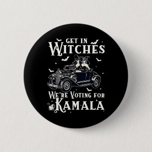 In Witches We're Voting For Kamala Halloween Elect 6 Cm Round Badge