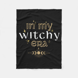 In Witchy Era Witch Mystical Halloween Funny Cute Fleece Blanket