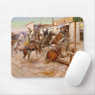 In Without Knocking, 1909 by Charles M Russell Mouse Pad