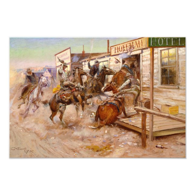 In Without Knocking, 1909 by Charles M Russell Photo Print (Front)