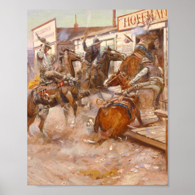 In Without Knocking 1909 Charles Marion Russell Poster (Front)