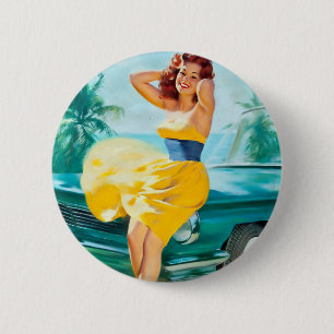 In Yellow Dress Pin Up