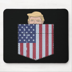 In Your Bag Funny Trump 2024 Peeking Pocket Mouse Pad