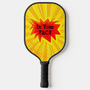 In Your Face Funny Blue Smack Talk Serve Pickleball Paddle