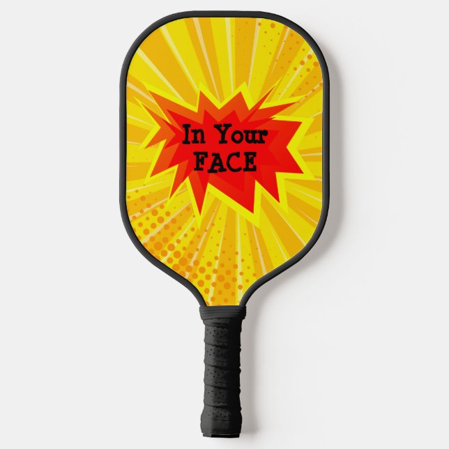 In Your Face Funny Blue Smack Talk Serve Pickleball Paddle (Back)