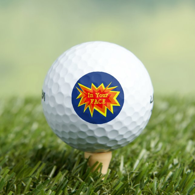 In Your Face Funny Competitive Tournament Golf Balls (Insitu Tee)