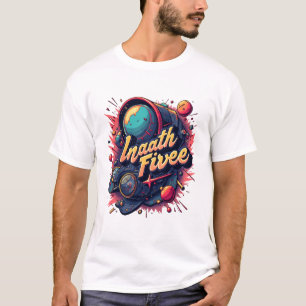 "Inaath Fivee" - Futuristic Space & Planets Art T-Shirt
