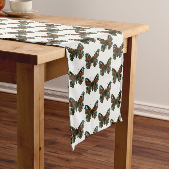 Inachis io - The European Peacock Butterfly Medium Table Runner (In Situ)