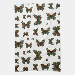 Inachis io - The European Peacock Butterfly Tea Towel