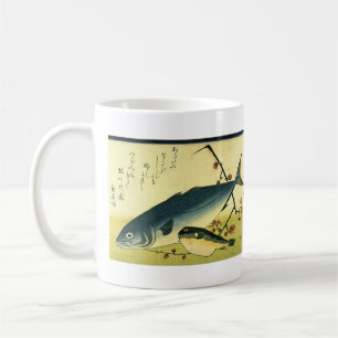 Inada & Fugu - Hiroshige's Japanese Fish Print Coffee Mug