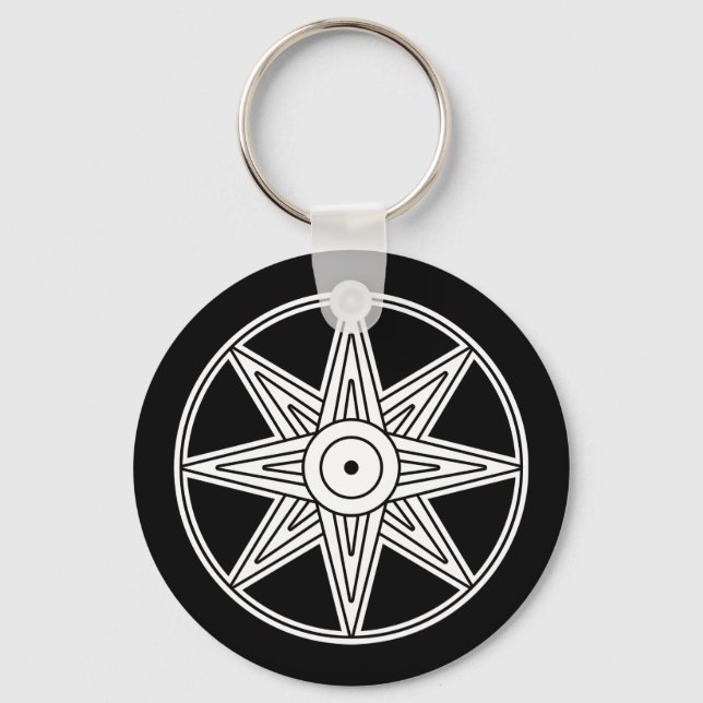 Inanna Star Symbol Key Ring (Front)
