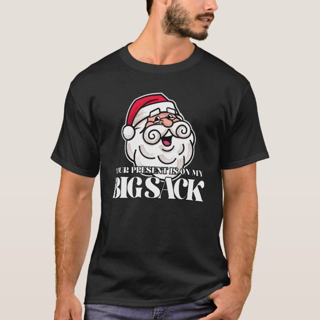 Inappropriate Christmas Men Merry 2021 Santa Comin T-Shirt (Front)