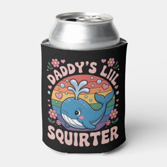 Inappropriate Daddy's Lil Squirter Embarrassing Can Cooler (Can Front)