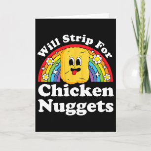 Inappropriate Emrring Funny Chicken Nuggets Lover Card