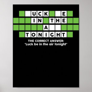 Inappropriate Humour Puzzle Luck Be In The Air Poster